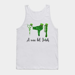 A Wee Bit Irish Hair Stylist St Patrick_s Day Funny Gift Tank Top